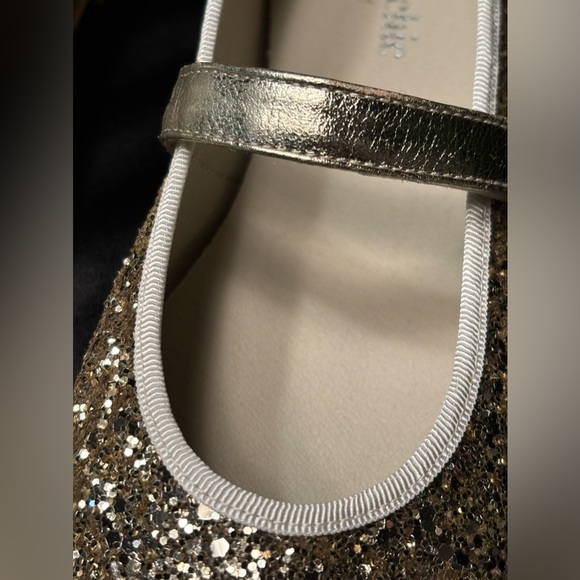 NEW Childrenchic Girls' Gold Glitter Mary Jane Flats - Picture 6 of 12